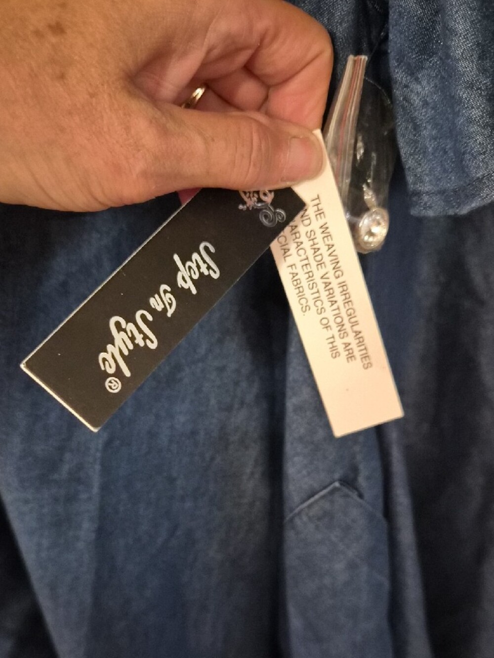 Step In Style Denim Button-Up Maxi Shirt Dress- Indigo Denim Blue - Picture 3 of 10